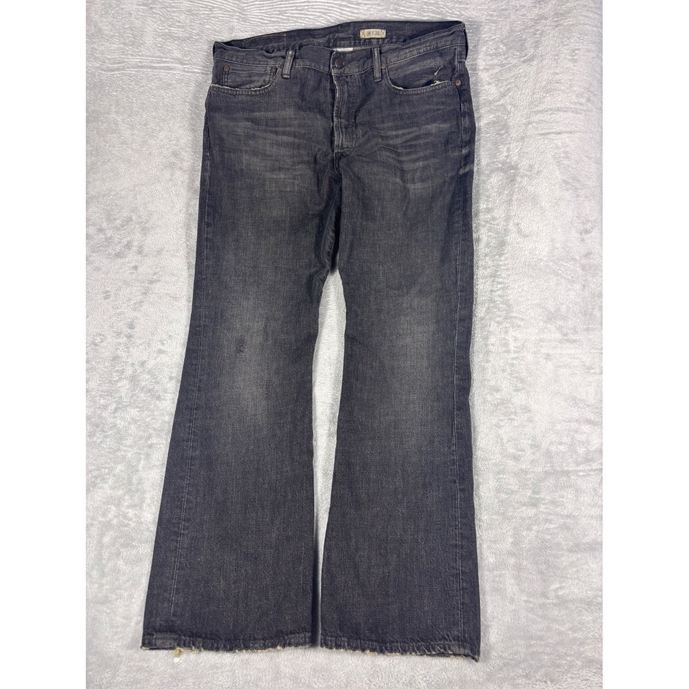Polo Ralph Lauren Jeans Mens Size 36 36x30 Bootcut Button Fly Washed Black